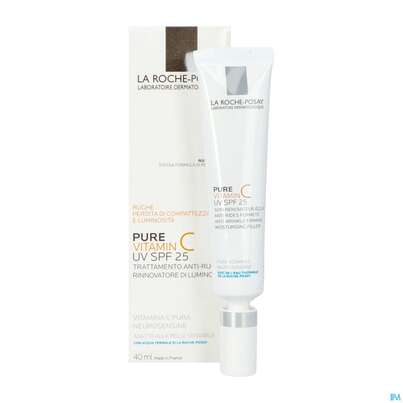 Sie sehen eine Packung La Roche-Posay Pure Vitamin C Leichte Anti-Falten Pflege LSF 25 , 40 Milliliter, Produktbild: 06 La Roche-Posay Pure Vitamin C Leichte Anti-Falten Pflege LSF 25 , 40 Milliliter, A-Nr.: 4032528 - 06