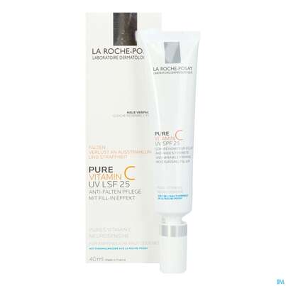 Sie sehen eine Packung La Roche-Posay Pure Vitamin C Leichte Anti-Falten Pflege LSF 25 , 40 Milliliter, Produktbild: 08 La Roche-Posay Pure Vitamin C Leichte Anti-Falten Pflege LSF 25 , 40 Milliliter, A-Nr.: 4032528 - 08