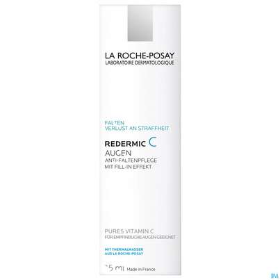 Sie sehen eine Packung La Roche Posay Pure Vitamin C Augen Anti-Falten Pflege, 15 Milliliter, Produktbild: 01 La Roche Posay Pure Vitamin C Augen Anti-Falten Pflege, 15 Milliliter, A-Nr.: 4032534 - 01