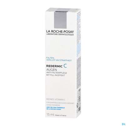 Sie sehen eine Packung La Roche Posay Pure Vitamin C Augen Anti-Falten Pflege, 15 Milliliter, Produktbild: 02 La Roche Posay Pure Vitamin C Augen Anti-Falten Pflege, 15 Milliliter, A-Nr.: 4032534 - 02