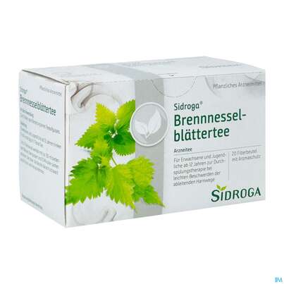 Sie sehen eine Packung Sidroga Brennnesselblättertee, 20 Stück, Produktbild: 02 Sidroga Brennnesselblättertee, 20 Stück, A-Nr.: 2429233 - 02