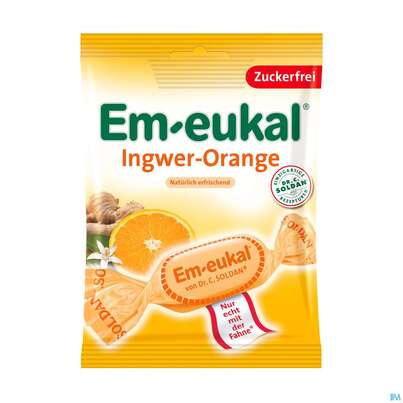 Sie sehen eine Packung EM-EUKAL BONB ZFR INGW-ORANG, 75 Gramm, Produktbild: 01 EM-EUKAL BONB ZFR INGW-ORANG, 75 Gramm, A-Nr.: 3997873 - 01