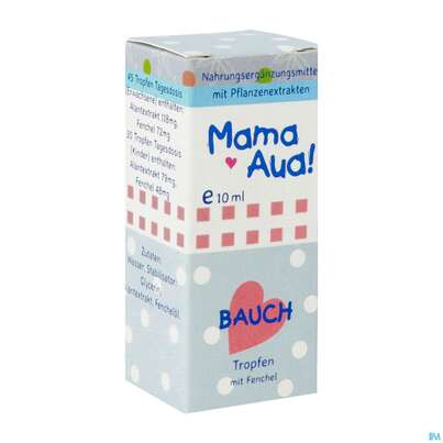 Sie sehen eine Packung MAMA-AUA TR BAUCH, 10 Milliliter, Produktbild: 02 MAMA-AUA TR BAUCH, 10 Milliliter, A-Nr.: 3971454 - 02
