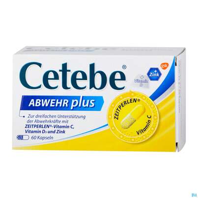 Sie sehen eine Packung CETEBE ABWEHR PLUS KPS, 60 Stück, Produktbild: 02 CETEBE ABWEHR PLUS KPS, 60 Stück, A-Nr.: 4171098 - 02