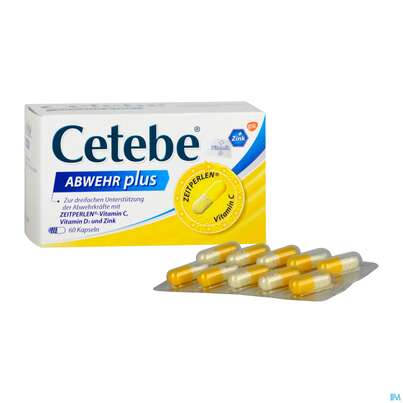 Sie sehen eine Packung CETEBE ABWEHR PLUS KPS, 60 Stück, Produktbild: 04 CETEBE ABWEHR PLUS KPS, 60 Stück, A-Nr.: 4171098 - 04