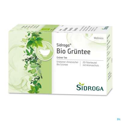 Sie sehen eine Packung Sidroga Bio Grüntee, 20 Stück, Produktbild: 03 Sidroga Bio Grüntee, 20 Stück, A-Nr.: 3577119 - 03