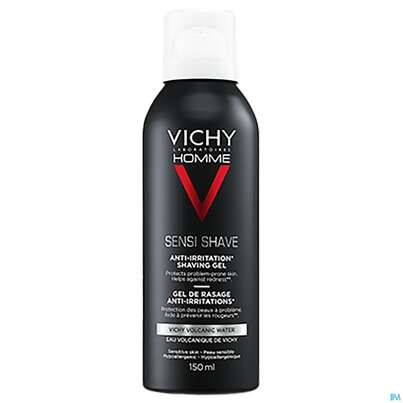 Sie sehen eine Packung VICHY HOMME RAS.GEL ANTI-IRR, 150 Milliliter, Produktbild: 01 VICHY HOMME RAS.GEL ANTI-IRR, 150 Milliliter, A-Nr.: 3595867 - 01