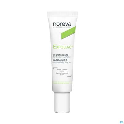 Sie sehen eine Packung Noreva Exfoliac Getönte Bb-creme Hell 30ml, Produktbild: 03 Noreva Exfoliac Getönte Bb-creme Hell 30ml, A-Nr.: 3959737 - 03