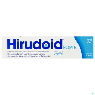 Sie sehen eine Packung Hirudoid® FORTE Gel, 40 Gramm, Produktbild: 01 Hirudoid® FORTE Gel, 40 Gramm, A-Nr.: 3514426 - 01