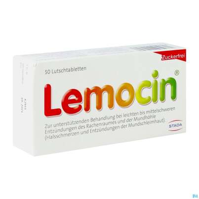 Sie sehen eine Packung Lemocin Lutschtabl 50st, Produktbild: 02 Lemocin Lutschtabl 50st, A-Nr.: 3904647 - 02