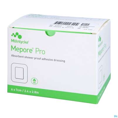 Sie sehen eine Packung Mepore/pro Folienverband Steril 6x 7cm 60st, Produktbild: 04 Mepore/pro Folienverband Steril 6x 7cm 60st, A-Nr.: 2393363 - 04