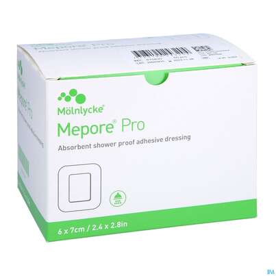 Sie sehen eine Packung Mepore/pro Folienverband Steril 6x 7cm 60st, Produktbild: 05 Mepore/pro Folienverband Steril 6x 7cm 60st, A-Nr.: 2393363 - 05