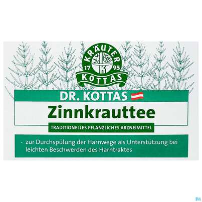 Sie sehen eine Packung Dr. Kottas Zinnkrauttee, 20 Stück, Produktbild: 01 Dr. Kottas Zinnkrauttee, 20 Stück, A-Nr.: 3886300 - 01