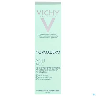 Sie sehen eine Packung Vichy Normaderm Anti-Age, 50 Milliliter, Produktbild: 01 Vichy Normaderm Anti-Age, 50 Milliliter, A-Nr.: 3855860 - 01