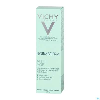 Sie sehen eine Packung Vichy Normaderm Anti-Age, 50 Milliliter, Produktbild: 04 Vichy Normaderm Anti-Age, 50 Milliliter, A-Nr.: 3855860 - 04