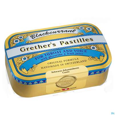 Sie sehen eine Packung GRETHERS PAS BLACKCU., 110 Gramm, Produktbild: 02 GRETHERS PAS BLACKCU., 110 Gramm, A-Nr.: 1234705 - 02