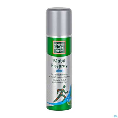 Sie sehen eine Packung Allgäuer Latschenkiefer Mobil Eisspray Akut 150ml, Produktbild: 03 Allgäuer Latschenkiefer Mobil Eisspray Akut 150ml, A-Nr.: 3849291 - 03