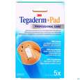 Sie sehen eine Packung 3M Tegaderm + Pad 5 x 7 cm, 5 Stück, Produktbild: 01 3M Tegaderm + Pad 5 x 7 cm, 5 Stück, A-Nr.: 2022508 - 01