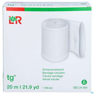 Sie sehen eine Packung Schlauchverband Tg Gr 6 6,5cm Arm,bein Mittel 20m, Produktbild: 01 Schlauchverband Tg Gr 6 6,5cm Arm,bein Mittel 20m, A-Nr.: 1243874 - 01