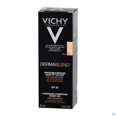 Sie sehen eine Packung VICHY DERMABL.M-UP 15 OPAL, 30 Milliliter, Produktbild: 02 VICHY DERMABL.M-UP 15 OPAL, 30 Milliliter, A-Nr.: 3044618 - 02