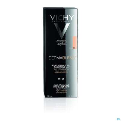 Sie sehen eine Packung VICHY DERMABL.M-UP 15 OPAL, 30 Milliliter, Produktbild: 03 VICHY DERMABL.M-UP 15 OPAL, 30 Milliliter, A-Nr.: 3044618 - 03