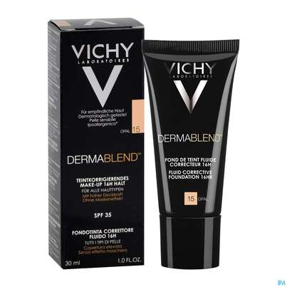 Sie sehen eine Packung VICHY DERMABL.M-UP 15 OPAL, 30 Milliliter, Produktbild: 04 VICHY DERMABL.M-UP 15 OPAL, 30 Milliliter, A-Nr.: 3044618 - 04