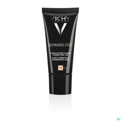 Sie sehen eine Packung VICHY DERMABL.M-UP 15 OPAL, 30 Milliliter, Produktbild: 06 VICHY DERMABL.M-UP 15 OPAL, 30 Milliliter, A-Nr.: 3044618 - 06