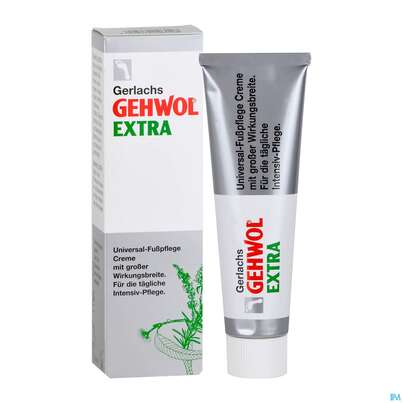 Sie sehen eine Packung Gehwol Extra Fusspflege Creme Nr 64110 75ml, Produktbild: 04 Gehwol Extra Fusspflege Creme Nr 64110 75ml, A-Nr.: 1106189 - 04