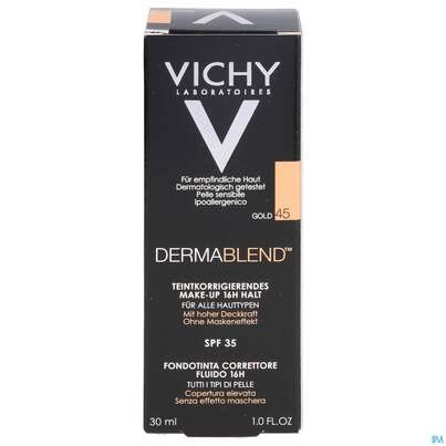 Sie sehen eine Packung VICHY DERMABL.M-UP 45 GOLD, 30 Milliliter, Produktbild: 01 VICHY DERMABL.M-UP 45 GOLD, 30 Milliliter, A-Nr.: 3044647 - 01