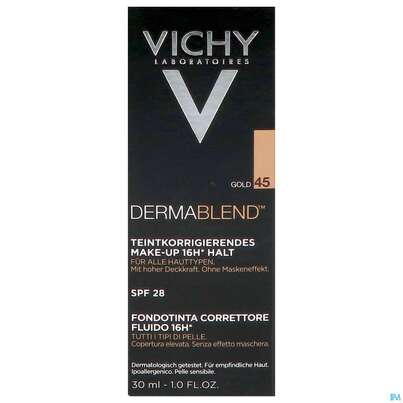 Sie sehen eine Packung VICHY DERMABL.M-UP 45 GOLD, 30 Milliliter, Produktbild: 03 VICHY DERMABL.M-UP 45 GOLD, 30 Milliliter, A-Nr.: 3044647 - 03