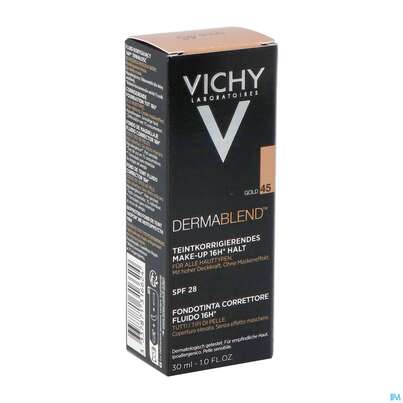 Sie sehen eine Packung VICHY DERMABL.M-UP 45 GOLD, 30 Milliliter, Produktbild: 07 VICHY DERMABL.M-UP 45 GOLD, 30 Milliliter, A-Nr.: 3044647 - 07