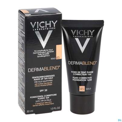 Sie sehen eine Packung VICHY DERMABL.M-UP 45 GOLD, 30 Milliliter, Produktbild: 11 VICHY DERMABL.M-UP 45 GOLD, 30 Milliliter, A-Nr.: 3044647 - 11