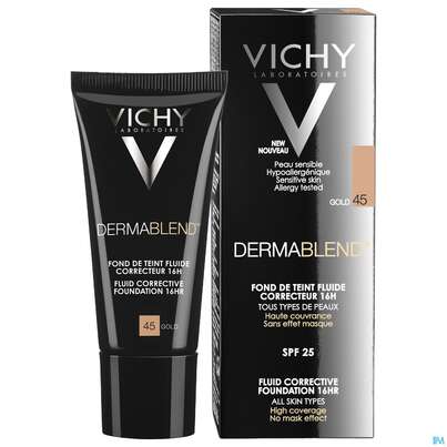 Sie sehen eine Packung VICHY DERMABL.M-UP 45 GOLD, 30 Milliliter, Produktbild: 13 VICHY DERMABL.M-UP 45 GOLD, 30 Milliliter, A-Nr.: 3044647 - 13