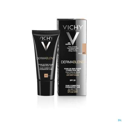 Sie sehen eine Packung VICHY DERMABL.M-UP 45 GOLD, 30 Milliliter, Produktbild: 14 VICHY DERMABL.M-UP 45 GOLD, 30 Milliliter, A-Nr.: 3044647 - 14