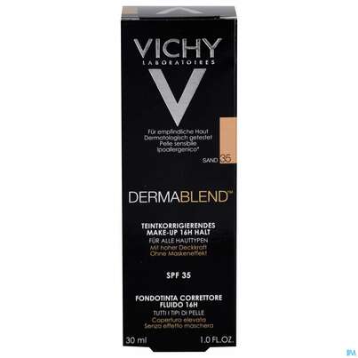 Sie sehen eine Packung VICHY DERMABL.M-UP 35 SAND, 30 Milliliter, Produktbild: 01 VICHY DERMABL.M-UP 35 SAND, 30 Milliliter, A-Nr.: 3044630 - 01