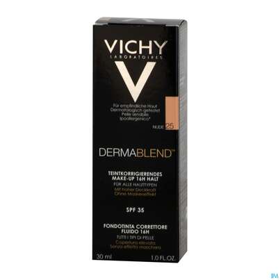 Sie sehen eine Packung VICHY DERMABL.FLUID 25 NUDE, 30 Milliliter, Produktbild: 01 VICHY DERMABL.FLUID 25 NUDE, 30 Milliliter, A-Nr.: 3044624 - 01