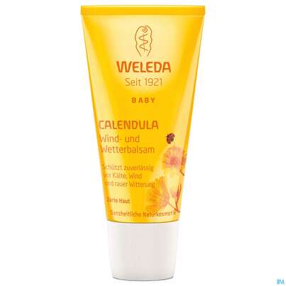 Sie sehen eine Packung Weleda Calendula Wind & Wetter Balsam 30ml, Produktbild: 01 Weleda Calendula Wind & Wetter Balsam 30ml, A-Nr.: 3015077 - 01