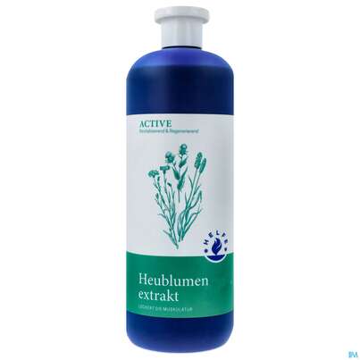 Sie sehen eine Packung Helfe Heublumenextrakt Active 1l, Produktbild: 01 Helfe Heublumenextrakt Active 1l, A-Nr.: 0984344 - 01