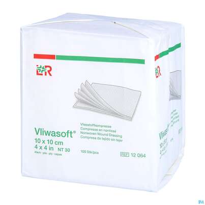 Sie sehen eine Packung VLIWASOFT VLIESK 4F UST10X10, 100 Stück, Produktbild: 02 VLIWASOFT VLIESK 4F UST10X10, 100 Stück, A-Nr.: 1017014 - 02