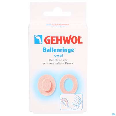 Sie sehen eine Packung Gehwol Ballenringe Oval Nr 64154 6st, Produktbild: 01 Gehwol Ballenringe Oval Nr 64154 6st, A-Nr.: 1022771 - 01