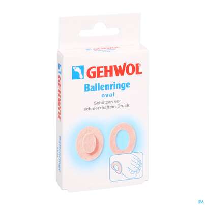 Sie sehen eine Packung Gehwol Ballenringe Oval Nr 64154 6st, Produktbild: 03 Gehwol Ballenringe Oval Nr 64154 6st, A-Nr.: 1022771 - 03