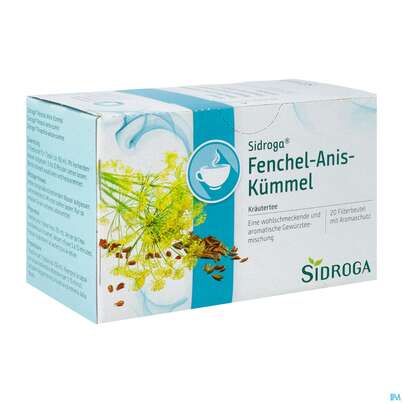 Sie sehen eine Packung Sidroga Fenchel-Anis-Kümmel Tee, 20 Stück, Produktbild: 02 Sidroga Fenchel-Anis-Kümmel Tee, 20 Stück, A-Nr.: 1656837 - 02