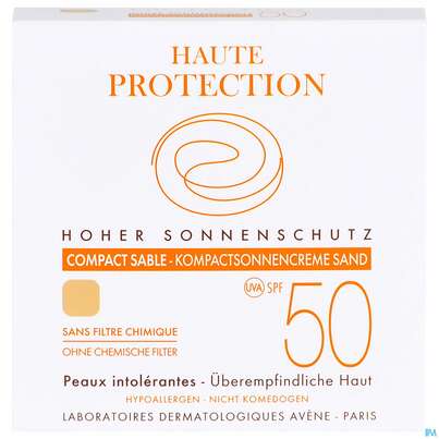 Sie sehen eine Packung Avène Kompaktsonnencreme Sand Spf 50+ 10g, Produktbild: 01 Avène Kompaktsonnencreme Sand Spf 50+ 10g, A-Nr.: 2993436 - 01