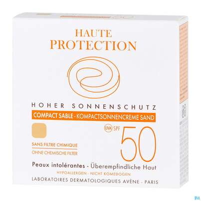 Sie sehen eine Packung Avène Kompaktsonnencreme Sand Spf 50+ 10g, Produktbild: 05 Avène Kompaktsonnencreme Sand Spf 50+ 10g, A-Nr.: 2993436 - 05