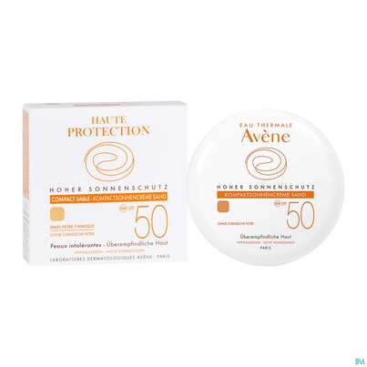 Sie sehen eine Packung Avène Kompaktsonnencreme Sand Spf 50+ 10g, Produktbild: 06 Avène Kompaktsonnencreme Sand Spf 50+ 10g, A-Nr.: 2993436 - 06
