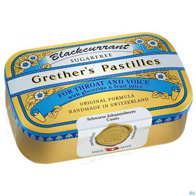 Sie sehen eine Packung GRETHERS PAS ZUFR BLACKCU., 110 Gramm, Produktbild: 01 GRETHERS PAS ZUFR BLACKCU., 110 Gramm, A-Nr.: 1704973 - 01