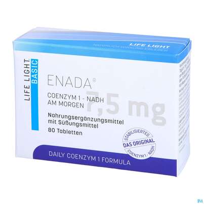 Sie sehen eine Packung ENADA NADH TBL BIRKMAY 7,5MG, 80 Stück, Produktbild: 03 ENADA NADH TBL BIRKMAY 7,5MG, 80 Stück, A-Nr.: 2963926 - 03