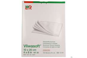 Vlieskompressen Vliwasoft 4fach Steril 10x 20cm 150st, A-Nr.: 1647979 - 01