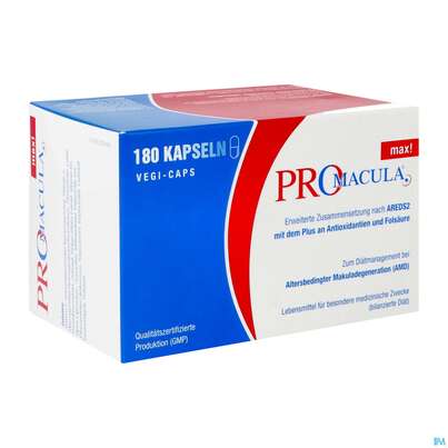 Sie sehen eine Packung PROMACULA MAX KPS, 180 Stück, Produktbild: 02 PROMACULA MAX KPS, 180 Stück, A-Nr.: 2948967 - 02