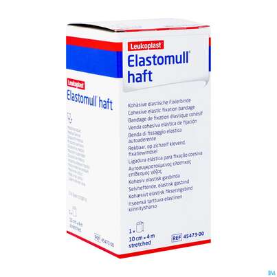Sie sehen eine Packung Elastische Binden Elastomull/haft 4mx10cm 45473 1st, Produktbild: 02 Elastische Binden Elastomull/haft 4mx10cm 45473 1st, A-Nr.: 0765085 - 02